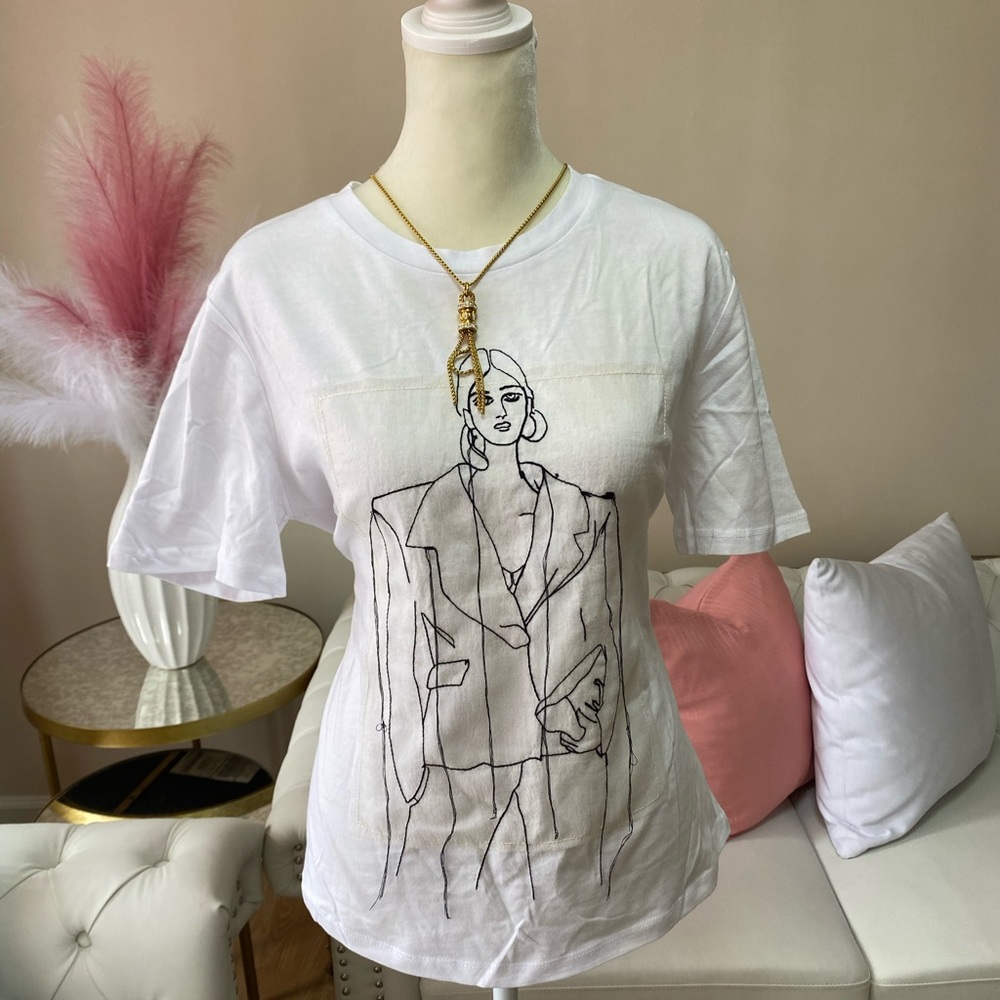 ZARA WOMEN’S WHITE T-SHIRT SIZE S - Picture 5 of 5
